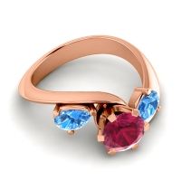 Three Stone Bypass Bhramati Ring