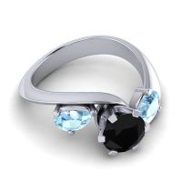 Three Stone Bypass Bhramati Ring