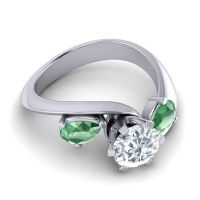 Three Stone Bypass Bhramati Ring