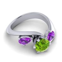 Three Stone Bypass Bhramati Ring