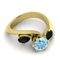 Three Stone Bypass Bhramati Ring