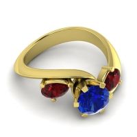 Three Stone Bypass Bhramati Ring