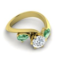 Three Stone Bypass Bhramati Ring
