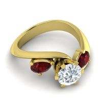 Three Stone Bypass Bhramati Ring