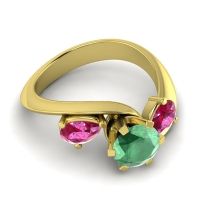 Three Stone Bypass Bhramati Ring