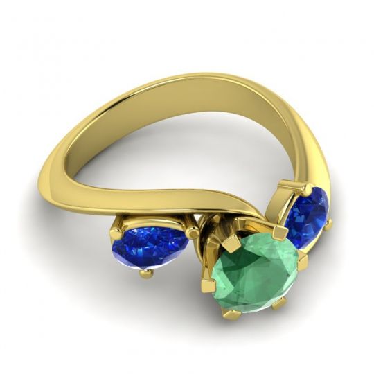 Three Stone Bypass Bhramati Ring