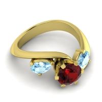 Three Stone Bypass Bhramati Ring