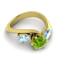 Three Stone Bypass Bhramati Ring