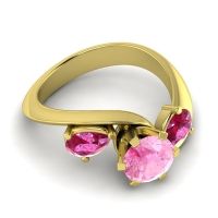 Three Stone Bypass Bhramati Ring