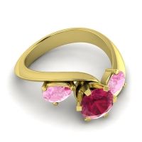 Three Stone Bypass Bhramati Ring