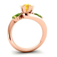 Three Stone Bypass Bhramati Ring