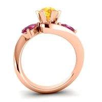 Three Stone Bypass Bhramati Ring