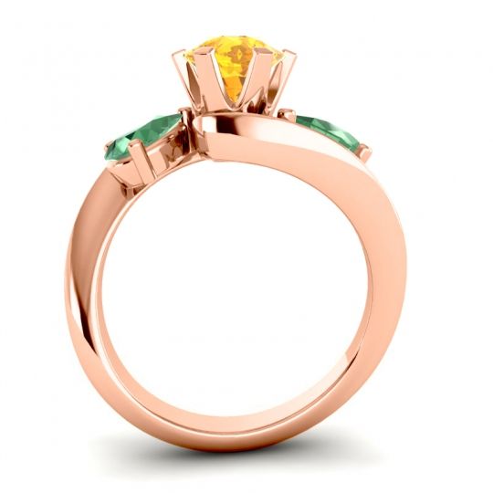 Three Stone Bypass Bhramati Ring