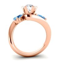 Three Stone Bypass Bhramati Ring