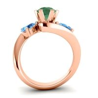 Three Stone Bypass Bhramati Ring