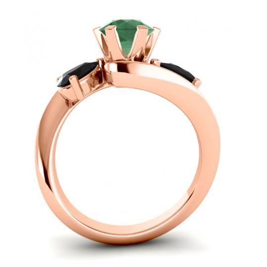 Three Stone Bypass Bhramati Ring