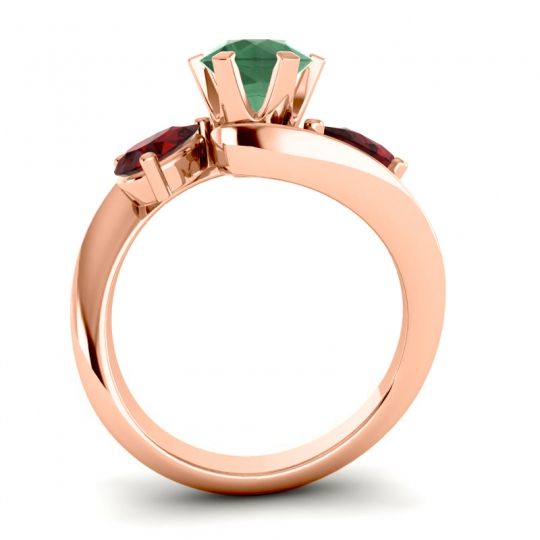 Three Stone Bypass Bhramati Ring