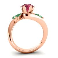 Three Stone Bypass Bhramati Ring