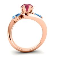 Three Stone Bypass Bhramati Ring