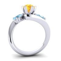 Three Stone Bypass Bhramati Ring