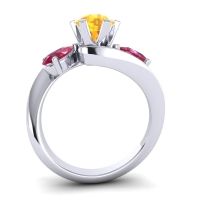 Three Stone Bypass Bhramati Ring