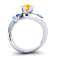 Three Stone Bypass Bhramati Ring