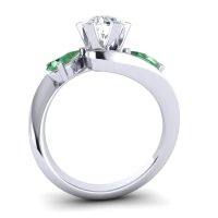 Three Stone Bypass Bhramati Ring