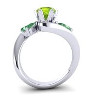 Three Stone Bypass Bhramati Ring