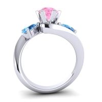 Three Stone Bypass Bhramati Ring