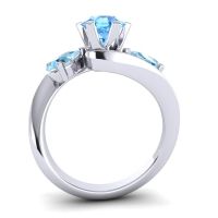 Three Stone Bypass Bhramati Ring