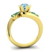 Three Stone Bypass Bhramati Ring