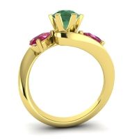 Three Stone Bypass Bhramati Ring