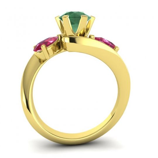 Three Stone Bypass Bhramati Ring
