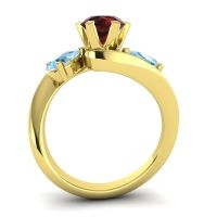 Three Stone Bypass Bhramati Ring