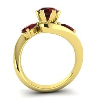 Three Stone Bypass Bhramati Ring