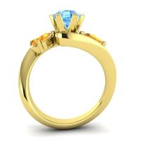 Three Stone Bypass Bhramati Ring