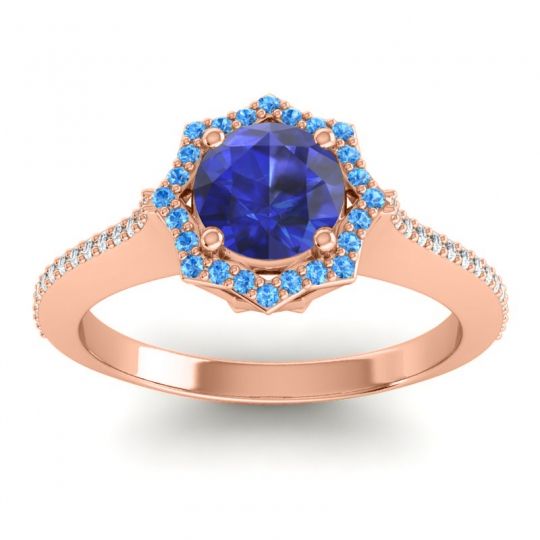 Ornate Halo Pave Taraka Ring