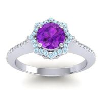Ornate Halo Pave Taraka Ring