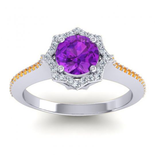 Ornate Halo Pave Taraka Ring