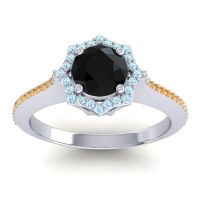 Ornate Halo Pave Taraka Ring
