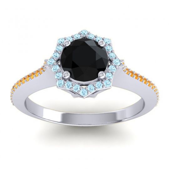 Ornate Halo Pave Taraka Ring
