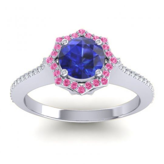 Ornate Halo Pave Taraka Ring