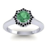 Ornate Halo Pave Taraka Ring