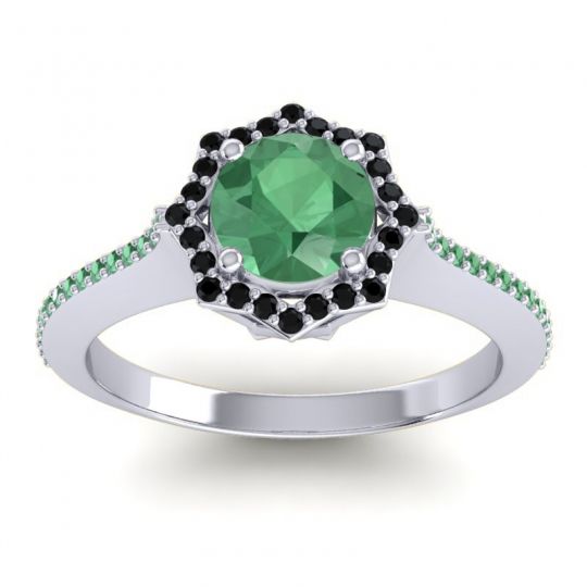 Ornate Halo Pave Taraka Ring
