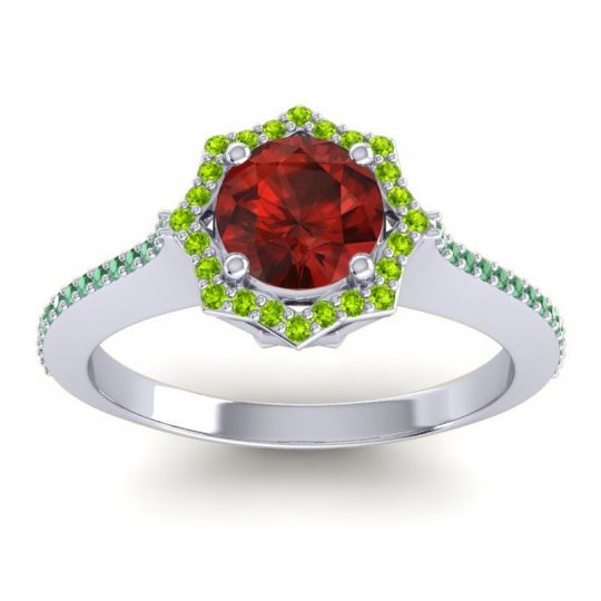 Ornate Halo Pave Taraka Ring