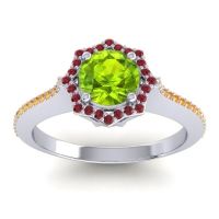 Ornate Halo Pave Taraka Ring