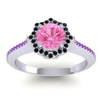 Ornate Halo Pave Taraka Ring