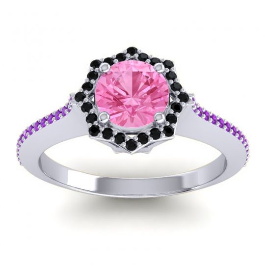 Ornate Halo Pave Taraka Ring