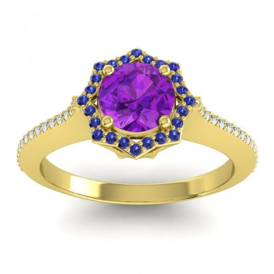 Ornate Halo Pave Taraka Ring