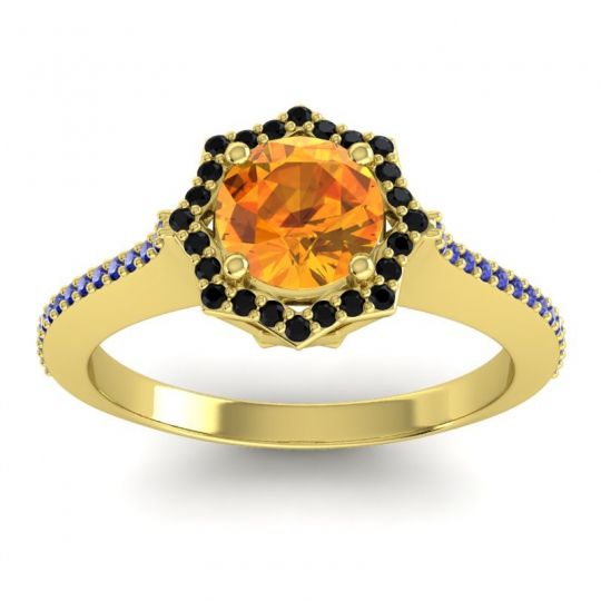 Ornate Halo Pave Taraka Ring